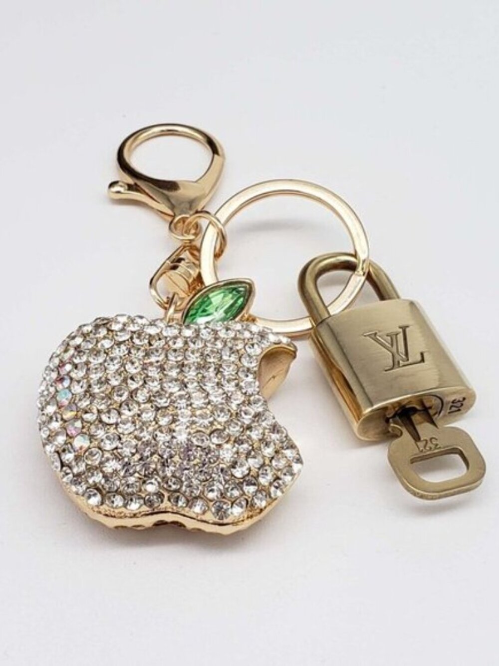 Louis Vuitton Authentic Gold Lock 🔒 Unbranded Apple Keychain Charm for Bags - Picture 4 of 7